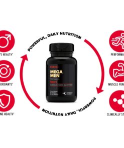 GNC Mega Men Sport Daily Multivitamin for Performance, Muscle Function, and General Health -180 Count 180 Count (Pack of 1) 25 61Zv5K8G4iL