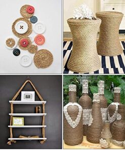 KINGLAKE Natural Thick Strong Jute Rope 66 Feet 5mm 3 Ply Hemp Rope Cord for Arts Crafts DIY Decoration Gift Wrapping 5mmx66 ft Brown 22 61ZvxUNea1L