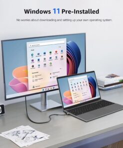 ApoloSign Windows Laptop, 12GB RAM, 512GB SSD(Expandable 1T) 15.6-inch Laptop Computer, 1080P FHD Display, Intel Jasper Lake N5095, Up to 2.8GHz Slim Computer with 2.4G/5G WiFi, 2 Speakers-Gray Silver 10 61Zx40CbwrL