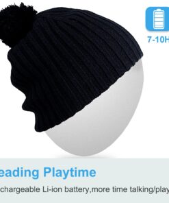 Rotibox Bluetooth Beanie Hat Wireless Headphone for Outdoor Sports Xmas Gifts One Size Bb005-black 9 61a l30L1HL