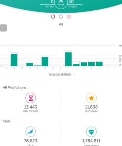 MUSE 2: The Brain Sensing Headband - Meditation Tracker - Multi Sensor Headset Monitor with Responsive Sound Feedback Guidance from Brain Wave, Heart, Body & Breath Activity 56 61a1GGI 1xL