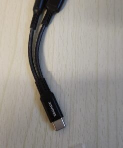 ZOOAUX USB C to 3.5mm Headphone and Charger Adapter,2 in 1 USB C to Aux Audio Jack with PD 60W Fast Charging Dongle Cable Cord for iPhone 15/15 Pro Max,Galaxy S23/S22/S21 Ultra, iPad Pro,Pixel(Black) Black 28 61a3nOC0OML