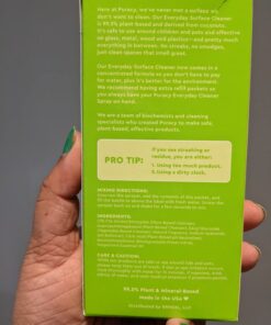 Puracy Everyday Surface Cleaner Concentrate Packettes, Makes 32 Ounces of Streak-Free Natural Household Multi-Surface Cleaner, Plastic-Free, Nontoxic, Green Tea & Lime, 2-Pack (Makes 32 fl oz) 0.5 Fl Oz (Pack of 2) 28 61a62v MVUL