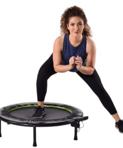 Stamina Fitness Trampoline - Exercise Trampoline with Smart Workout App - Indoor Trampoline Fitness Rebounder 36-Black One Size 21 61a7Qft51BL