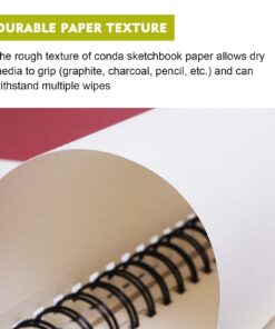 conda 8.5"x11" Hardbound Sketch Book, Double-Sided Hardcover Sketchbook, Spiral Sketch Pad, Durable Acid Free Drawing Art Paper for Kids & Adults A413723 8.5"x11" 22 61aBMoWKZrL
