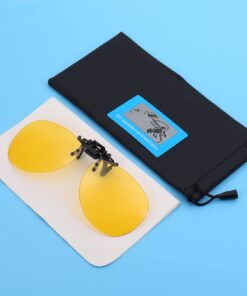 Costyle Retro Polarized Clip on Flip up Plastic Sunglasses Driving Fishing Traveling Yellow 12 61aCUWL00 L