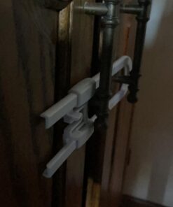 Adoric Sliding Cabinet Locks, 4-Pack U Shaped Baby Safety Locks, Childproof Cabinet Latch for Kitchen Bathroom Storage Doors, Knobs and Handles (White) 4 Count (Pack of 1) 29 61aDXW7g54L