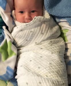 Ziggy Baby Muslin Baby Swaddle Blankets - 3 Pack - Gender Neutral for Boys and Girls - Chevron, Arrow, Cross, Grey/White (47x47) Grey-white 33 61aDoXEbh9L