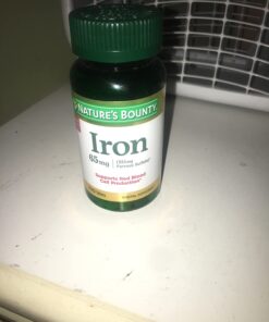 Nature's Bounty Iron 65mg, 325 mg Ferrous Sulfate, Cellular Energy Support, Promotes Normal Red Blood Cell Production, 100 Tablets 32 61aDosAYgpL