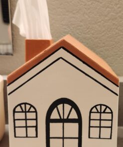 Umbra Casa Tissue Box Cover - Adorable House Shaped Square Tissue Box Holder for Bathroom, Bedroom or Office, White 45 61aEZ7Ftx0L