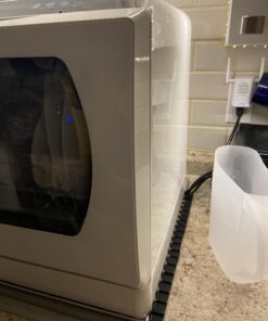 Hermitlux Countertop Dishwasher, 5 Washing Programs Portable Dishwasher With 5-Liter Built-in Water Tank For Glass Door 59 61aFmiEaedL