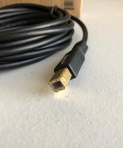 Amazon Basics USB-A to USB-B 2.0 Cable for Printer or External Hard Drive, Gold-Plated Connectors, 10 Foot, Black 10 Feet 1 27 61aGfk3C6HL