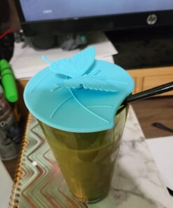 Silicone Cup Lids - Creative Butterfly Mug Cover From ME.FAN - Anti-dust Airtight Seal Silicone Drink Cup Lids - Hot Cup Lids 6 Set In Bright Colors 6 Set-Butterfly 47 61aHj1UESnL