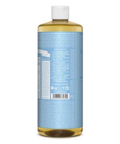 Dr. Bronner's - Pure-Castile Liquid Soap (Baby Unscented, 32 ounce) - Made with Organic Oils, 18-in-1 Uses: Face, Hair, Laundry and Dishes, For Sensitive Skin & Babies, No Added Fragrance, Vegan 32 Fl Oz (Pack of 1) 23 61aHu3h9T8L 2