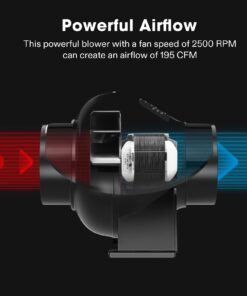 VIVOSUN D4 4 Inch 195 CFM Inline Duct Ventilation Fan HVAC Vent Blower for Hydroponics Grow Tent 28 61aIXEm55gL