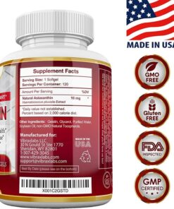 Alternative view of Astaxanthin 10mg Supplement / Best Pure Antioxidant from Microalgae, Helps Skin Care & Eye, Arthritic Joints, Healthy Aging, Boosting Energy, 120 Non-GMO Softgels - Premium Astaxanthin Supplements