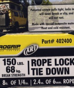 PROGRIP 402400 XRT Rope Lock Tie Down w/Pushbutton Release for Cargo Transport and Control: 8' x 1/4" (Pack of 1) 8' x 1/4" 13 61aMCPDTAgL