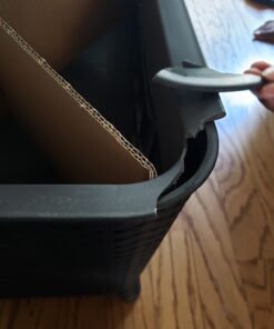 Keter Easy Grow 31.7 Gallon Raised Garden Bed with Self Watering Planter Box and Drainage Plug-Perfect for Growing Fresh Vegetables, Flowers and Herbs Graphite 41 61aO9p904YL