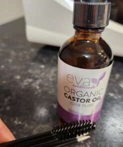 Eva Naturals Organic Castor Oil (2oz) - Promotes Hair, Eyebrow and Lash Growth - Diminishes Wrinkles and Signs of Aging - Organic Castor Oil for Hair Growth Eyelashes - Hair Growth Oil 100% Pure 2 Fl Oz (Pack of 1) 25 61aOPehWTIL