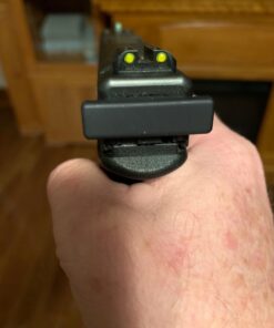 TRUGLO TFO Tritium & Fiber-Optic Handgun Sight | Snag-Resistant Front & Rear Bright Night Sights, Compatible with Glock Handguns Green Front / Yellow Rear Glock Low Set 41 61aRUNVqfCL