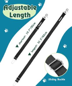 Vastar 2 Packs Adjustable Pet Dog Cat Car Seat Belt Safety Leash Vehicle Seatbelt Harness Black 24 61aRl2I9CkL