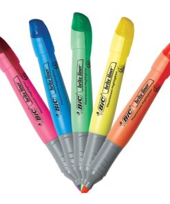 BIC Brite Liner Grip XL Highlighter, Chisel Tip, Assorted Colors, For Broad Highlighting & Fine Underlining, 24-Count 24 Count 6 61aRriV4vL