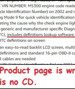 Autel MS300 OBD2 Scanner Code Reader, Turn Off Check Engine Light, Read & Erase Fault Codes, Check Emission Monitor Status CAN Diagnostic Scan Tool 36 61aSP2DAOdL