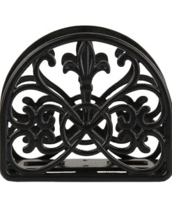 Alternative view of Fleur De Lis Design Cast Iron Napkin Holder, By Home Basics (Black) / Napkin Holders For Kitchen/Table Napkin Holder With Non-Skid Feet/Doubles As Storage For Small Papers Black
