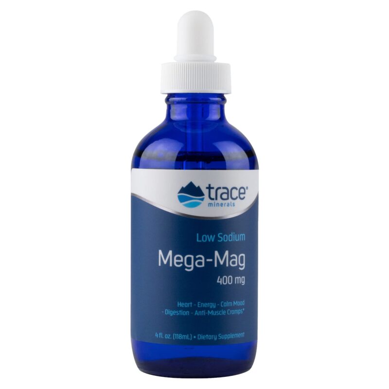 Trace Minerals | Mega-Mag 400 mg Liquid Magnesium Chloride | Supports Normal Body Functions | 30 Servings, 4 fl oz (1 Pack) 4 Fl Oz (Pack of 1)