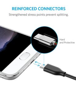 Anker USB C Cable, PowerLine USB 3.0 to USB C Charger Cable (3ft) with 56k Ohm Pull-up Resistor for Samsung Galaxy Note 8, S8, S8+, S9, Oculus Quest, Sony XZ, LG V20 G5 G6, HTC 10 (Black) 3ft Black 1 29 61aTYzz9EUL