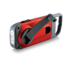 Alternative view of Eton American Red Cross Crank-Powered Clipray Clip-On Flashlight & Smartphone Charger, Hand Crank, Cherry Red, Commitment to Preparedness Single