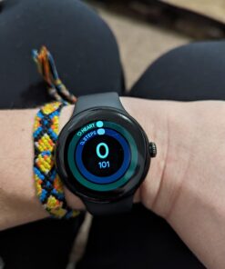 Google Pixel Watch - Android Smartwatch with Fitbit Activity Tracking - Heart Rate Tracking Watch - Matte Black Stainless Steel case with Obsidian Active band - WiFi Matte Black case w/ Obsidian Active band - WiFi 38 61aUyL4u WL