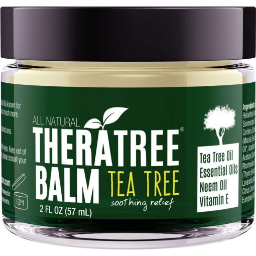 Oleavine Tea Tree Oil Balm with Neem Oil - Helps Fight Skin Irritation and Helps Soothe Dry, Itchy Skin TheraTree