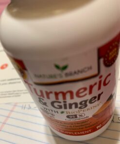Extra Strength Turmeric Curcumin and Ginger & BioPerine - 1965mg Joint Support Supplement for Aches with Black Pepper Powder Extract - Premium Made in USA | Vegan Natural Non GMO Pills | 90 Capsules 27 61aXP8NO9KL 3