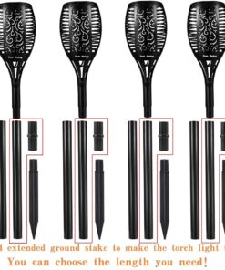 4PCs Solar Torch Lights Outdoor, 43 inch 96 LED, Waterproof Landscape Garden Pathway Light with Vivid Dancing Flickering Flames, with Auto On/Off Dusk to Dawn, for Christmas Lights Decoration 17 61aXUzCb5bS