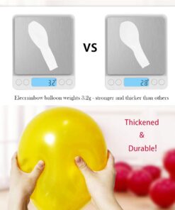 Elecrainbow 12 Inches 320 Grams Thickened White Balloons,White Party Supplies for Birthday Wedding Baby Shower Graduation Anniversary Memorial Day,100 Count 27 61aXbeWnaL