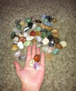 Hypnotic Gems 2 Pounds Brazilian Tumbled Polished Natural Stones Assorted Mix - Medium Size - 1" to 1.5" Avg. #D: Medium 2 Lb Bag 33 61abKuCafRL