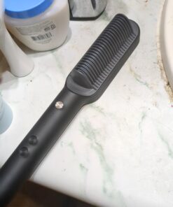 Hair Straightener Brush, TYMO Ring Hair Straightener Comb Straightening Brush for Women with 5 Temps 20s Fast Heating & Dual Voltage Black 47 61ac4BJ 4UL