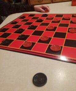 Pressman Checkers -- Classic Game With Folding Board and Interlocking Checkers, 2 Players 21 61acYR 5XDL