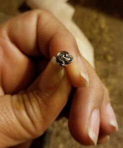 Sterling Silver Rose Flower Stud Earrings - 7mm Rhodium Plated 48 61acuFk6rGL