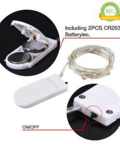 OakHaomie 6PCS 10ft(3m) LED Starry String Lights 30 Micro LEDs on Silvery Copper Wire,2pcs CR2032 Batteries Required and Included, for DIY Wedding Centerpiece Table Decorations (Warm White) Warm White 30 61adS0URcLL