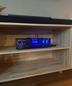 Pyle Bluetooth Home Audio Theater Amplifier Stereo Receiver 4 Channel 800 Watt Sound System w/MP3, USB, SD, AUX, RCA, FM,MIC, Headphone, Reverb Delay, LED Vol, for Home/Studio/Theater Speakers 20 61aeGF8fg4L