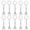 baotongle 15pcs Eiffel Tower Keyring, Paris Eiffel Tower Keychains 3-D Key Ring French Souvenirs Retro Adornment Cute Lovely Decorative Metal Craft Art Statue Model for Table Decor Gifts Silver 15 61aecyUbL