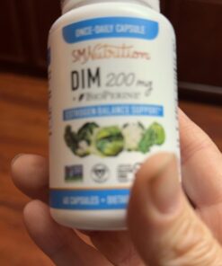 DIM Supplement 200 mg | Estrogen Hormone Balance for Women & Men | Hormonal Acne Supplements, Menopause Support, Antioxidant Support | Clean Label Project Certified, Vegan, Soy Free | 60 Ct. DIM 200mg 48 61aervfGJL