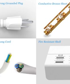 USB Charger, HITRENDS 8 Ports Charging Station 60W/12A Multi Port USB Charging Hub for Multiple Devices (5ft Cord, White) 21 61ag eFLkCL