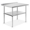 GRIDMANN Stainless Steel Kitchen Prep Table 36 x 24 Inches with Backsplash & Under Shelf, NSF Commercial Work Table for Restaurant and Home 36 in Long x 24 in Deep 12 61agnbbeLlL 2