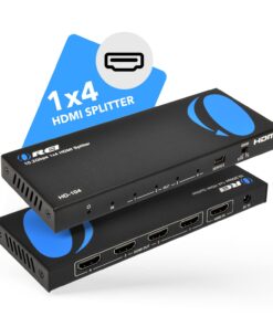 OREI 4K 1x4 HDMI Splitter, - 1 Port to 4 HDMI Display Duplicate/Mirror - Powered Splitter Ver 1.4 Certified for Full HD 1080P High Resolution & 3D Support (One Input To Four Outputs) - (HD-104) 16 61ahkM97JWL