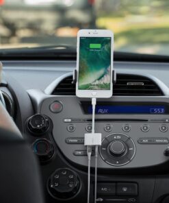 Belkin RockStar Lightning Audio Cable and Charger for iPhone 14, 13, 12, 11, 10 - White 3.5MM Audio + Lightning Charge Lightning Connector 22 61ahwVfvvzL