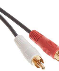 C2G Legrand RCA Female to Two RCA Male Signal Splitter Cable, Black RCA to RCA Splitter, 6 Inch Audio Stereo Y-Cable, 26 AWG Audio Signal Converter Cable, 1 Count, C2G 03181 RCA Female to RCA Male 1 Count (Pack of 1) 6 61ajtF Q9QL