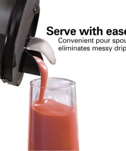 Hamilton Beach Power Elite Wave Action blender-for Shakes & Smoothies, Puree, Crush Ice, 40 Oz Glass Jar, 12 Functions, Stainless Steel Ice Sabre-Blades, Black (58148A) Blender with 40 Oz Glass Jar 19 61akZsXdT8L